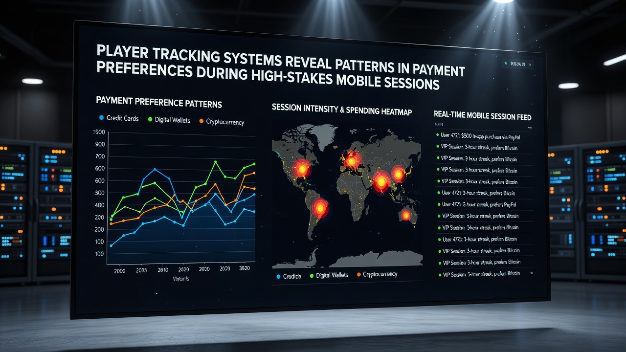 Analytics interface showing regional payment preference breakdowns for mobile high-stakes gaming