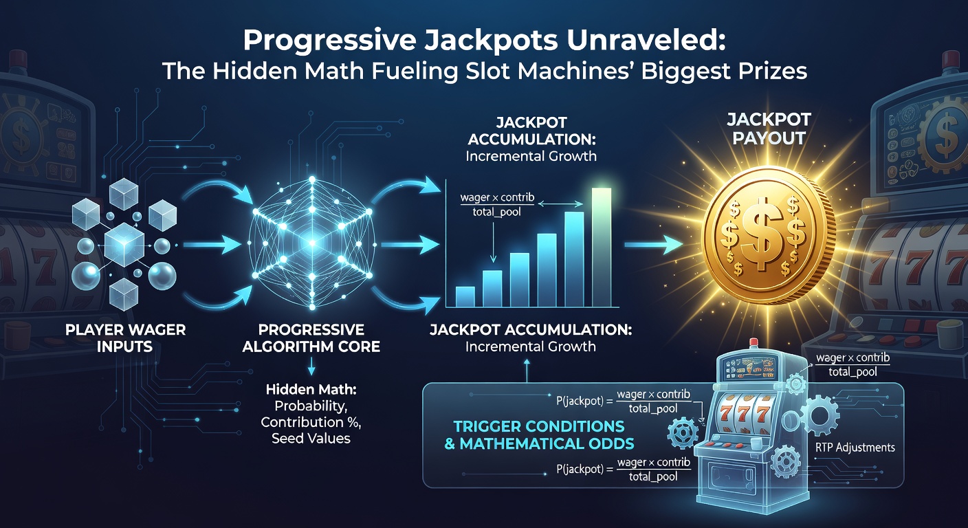 Close-up of a progressive jackpot slot interface showing escalating prize tiers, contribution percentages, and glowing win notifications