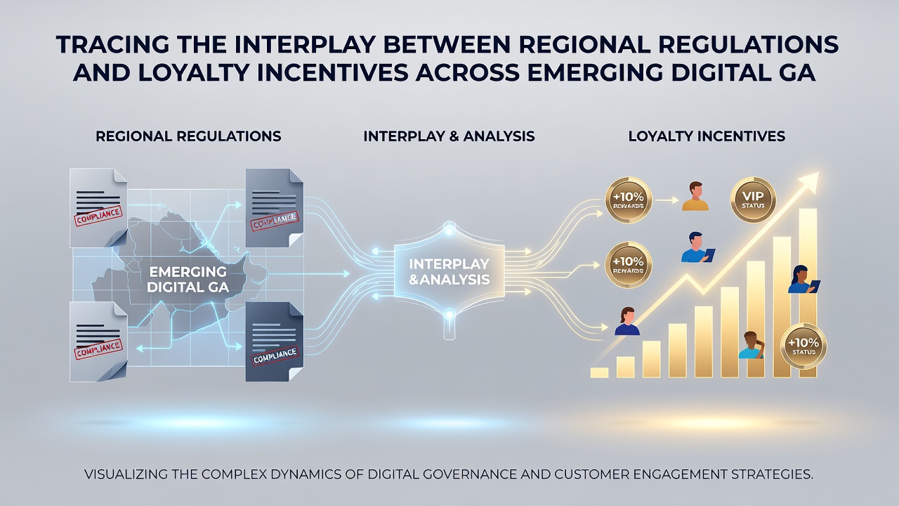 Digital dashboard displaying regional compliance settings alongside player reward metrics